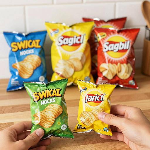 Close-Up Chip Bag Size Comparison