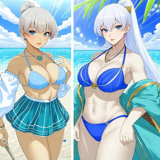 Illustration of Anastasia (swimsuit archer) (fate), fate/grand order in the style of Kashiwamochi yomogi