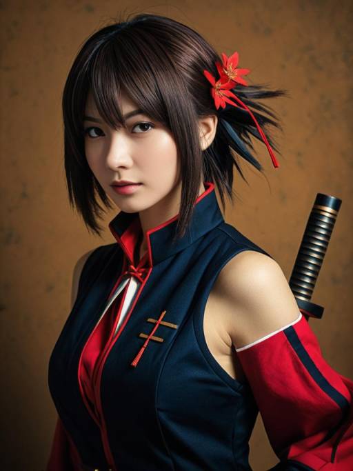 Woman in Hibana Daida cosplay costume