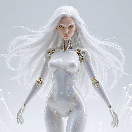 Ethereal Android Woman in 32k Detail