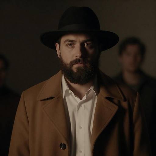 Moody Portrait of a Bearded Man