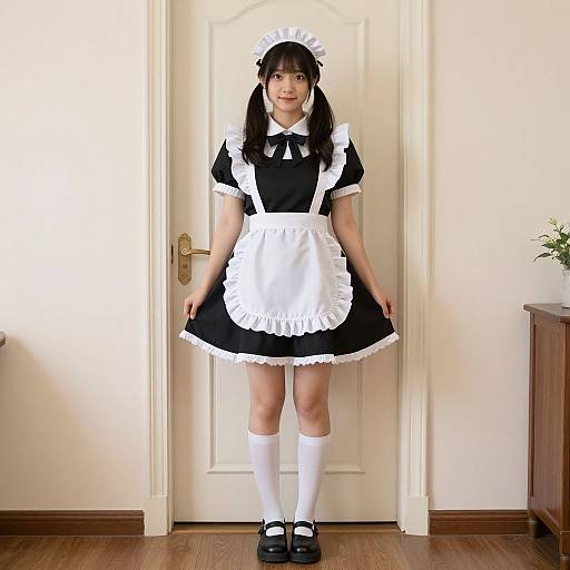 Woman in Classic Maid Costume
