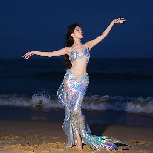 Celestial Maiden on Starry Mountaintop