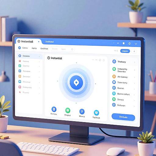 Instantid ComfyUI Vibrant Dashboard Illustration