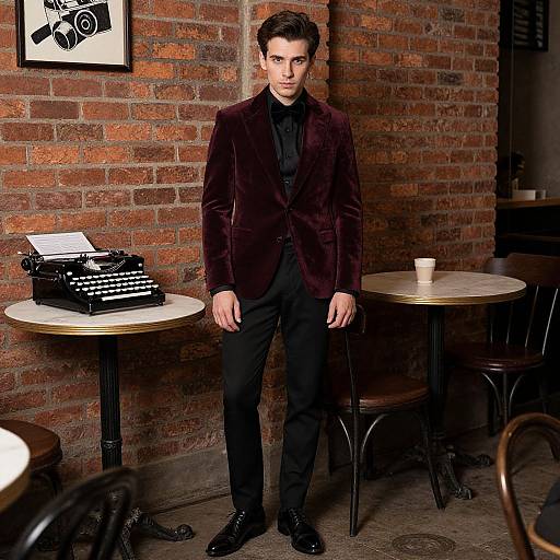 Stylish Man in Vintage Urban Setting