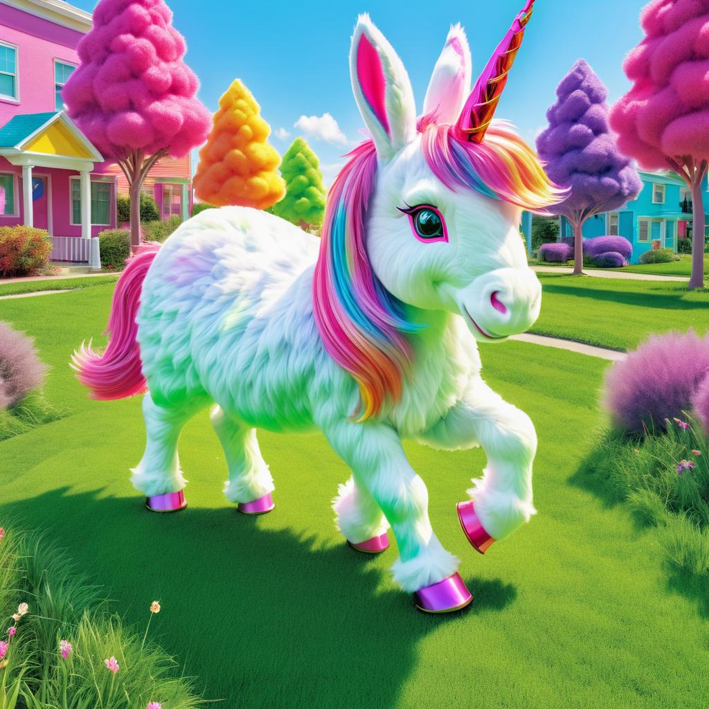 Whimsical Unicorn and Bunny Adventure