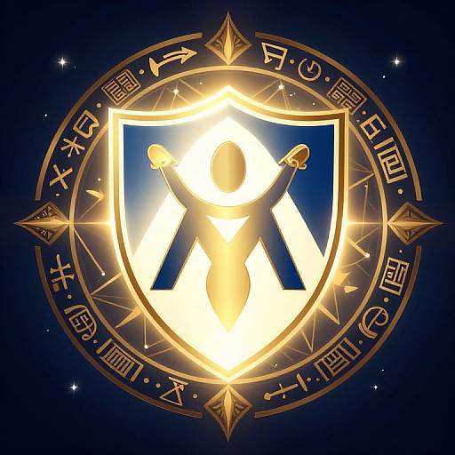 Glowing Maccabi Emblem on Shield
