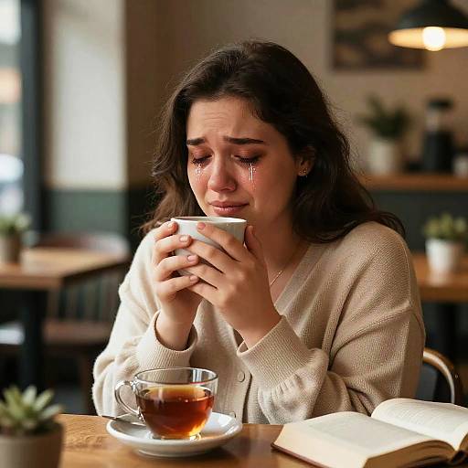 Emotional Scene of Comfort and Heartache