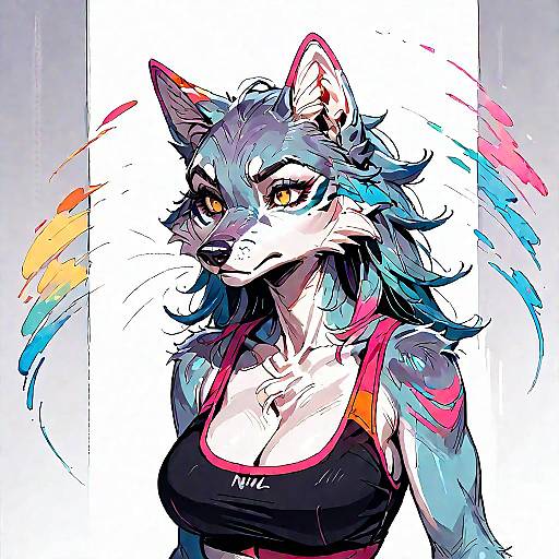 Attractive Anthro Wolf in Hotel Setting