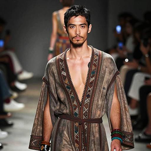 Bohemian Artist with Goatee on Runway