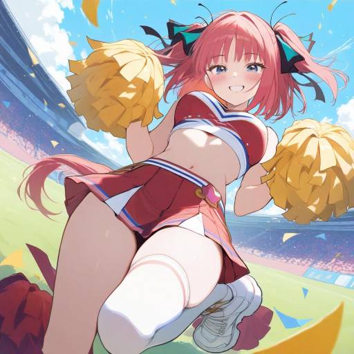 Dynamic Cheerleader in Action