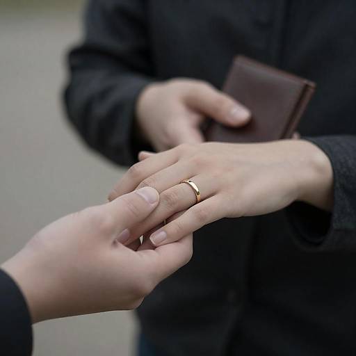 Intimate Moment of Ring Exchange