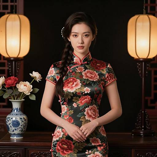 Elegance of Traditional Qipao in Art