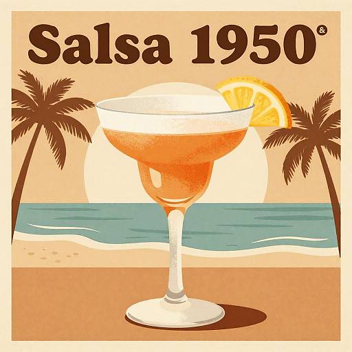 Vintage Tropical Salsa Daiquiri Poster