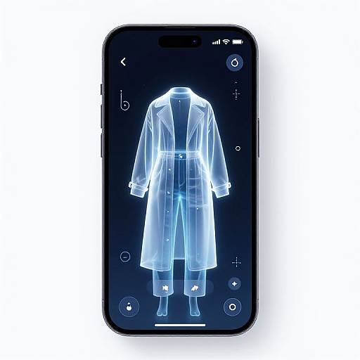 Futuristic Xray Clothes App Interface