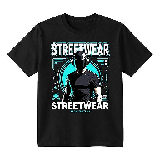 Tech-Inspired Streetwear T-Shirt Design