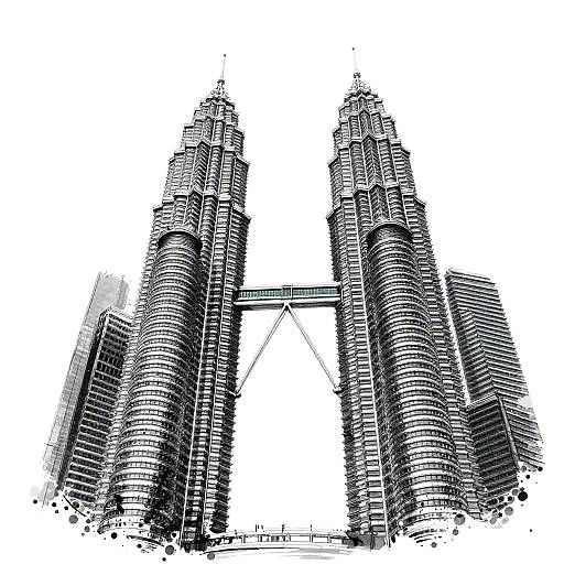 Abstract Sketch of Petronas Towers