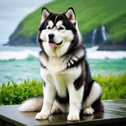 Gentle Alaskan Malamute by the Ocean Gentle Alaskan Malamute by the Ocean