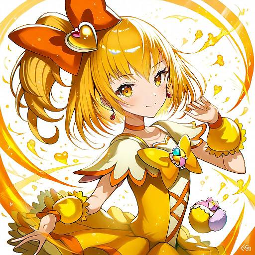 Illustration of Cure pine, precure in the style of Gia