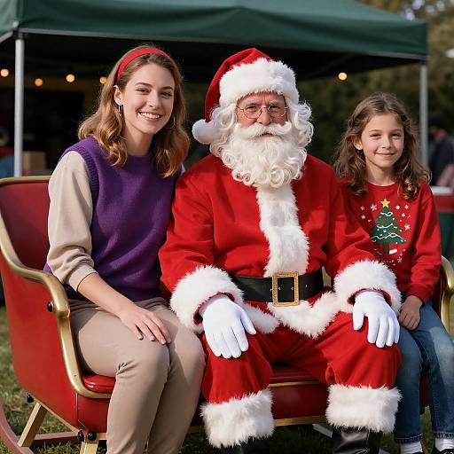 Joyful Holiday Scene with Santa Claus