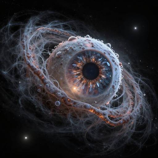 Ethereal Synapse Galaxy Inside Crystal Eye