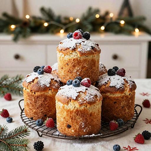 Festive Stacked Panettone Display
