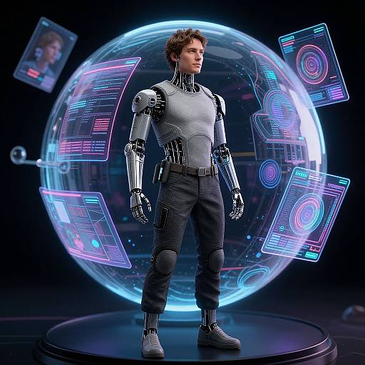 AI Generated Human in VR Sphere