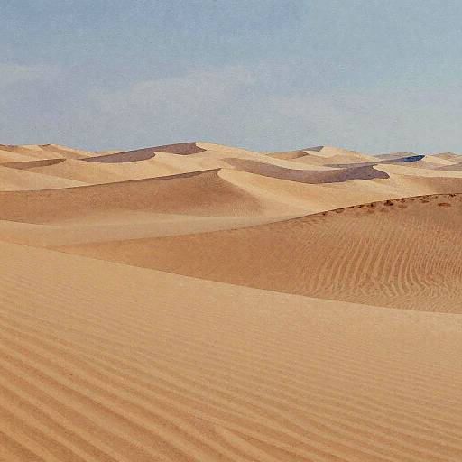 Abstract Digital Watercolor Rolling Dunes