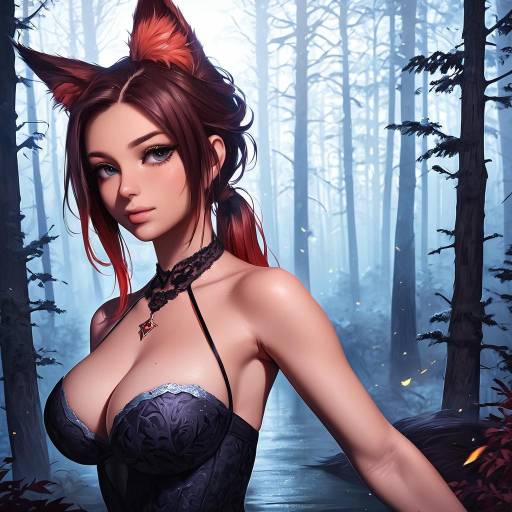 Enchanting Fox Girl in Autumn Forest Enchanting Fox Girl in Autumn Forest