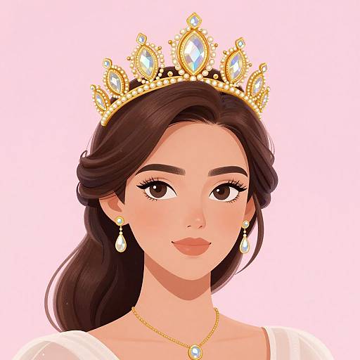 Elegant Princess with Regal Tiara