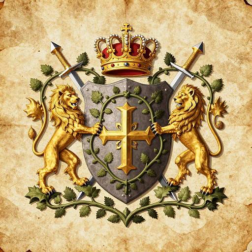 Majestic Heraldic Shield Design