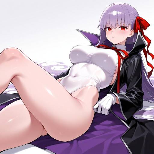 Charming Girl in Swimsuit and Coat