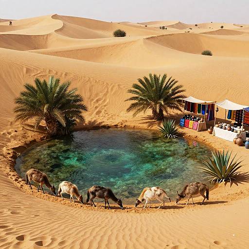 Alabasta Oasis Desert Market Scene