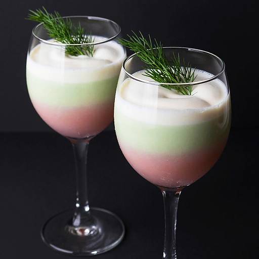 Elegant Layered Dessert in Wine Glasses