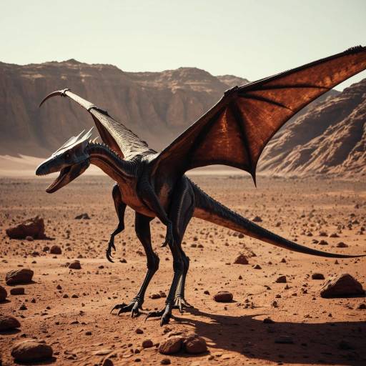 Photorealistic Alien Pteranodon on Mars