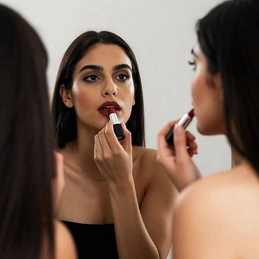 Reflective Beauty: A Lipstick Moment