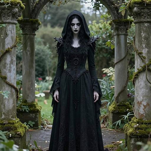 Spooky Banshee in Overgrown Garden