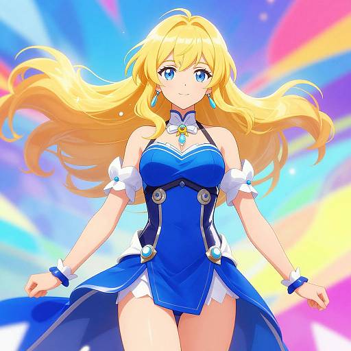 Anime Woman with Blonde Hair