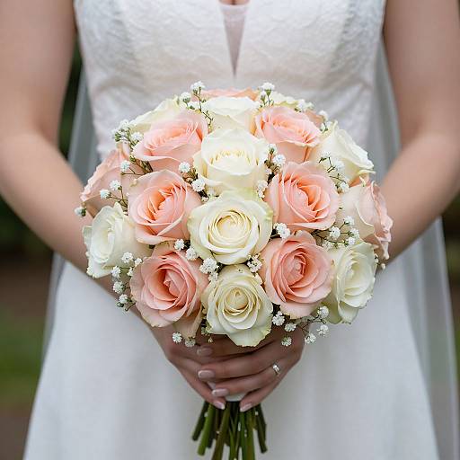 Staffordshire Bride with Pastel Bouquet