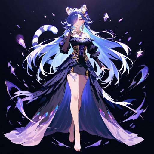 Charismatic Midnight Blue Tiger Girl Charismatic Midnight Blue Tiger Girl