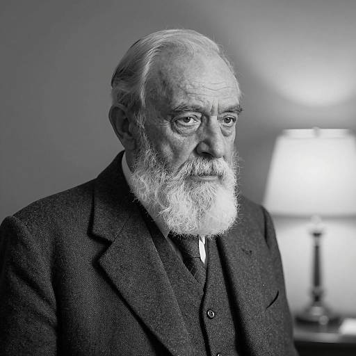 Elegant Elderly Man in Monochrome Portrait