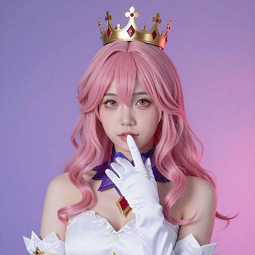 Portrait of Young Woman with Crown