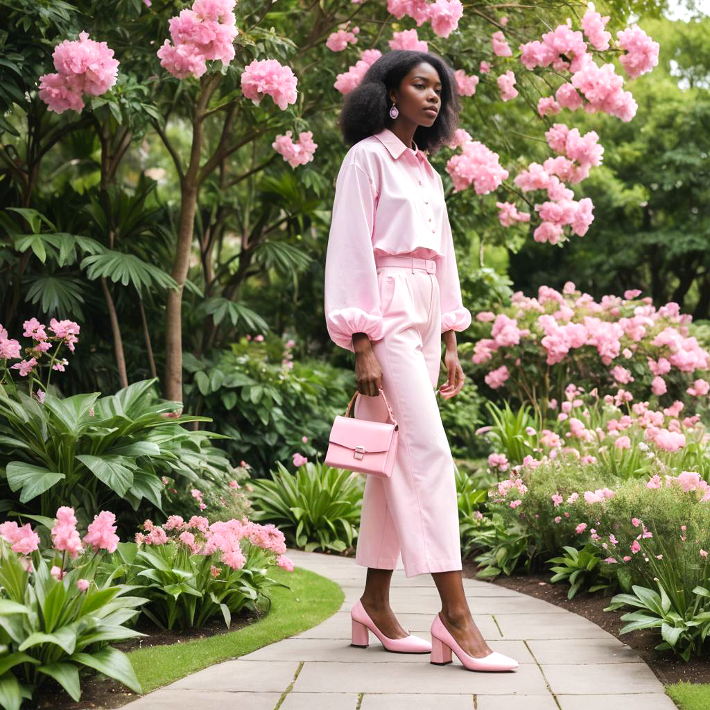 Vibrant Poet in Pastel Pink Heels