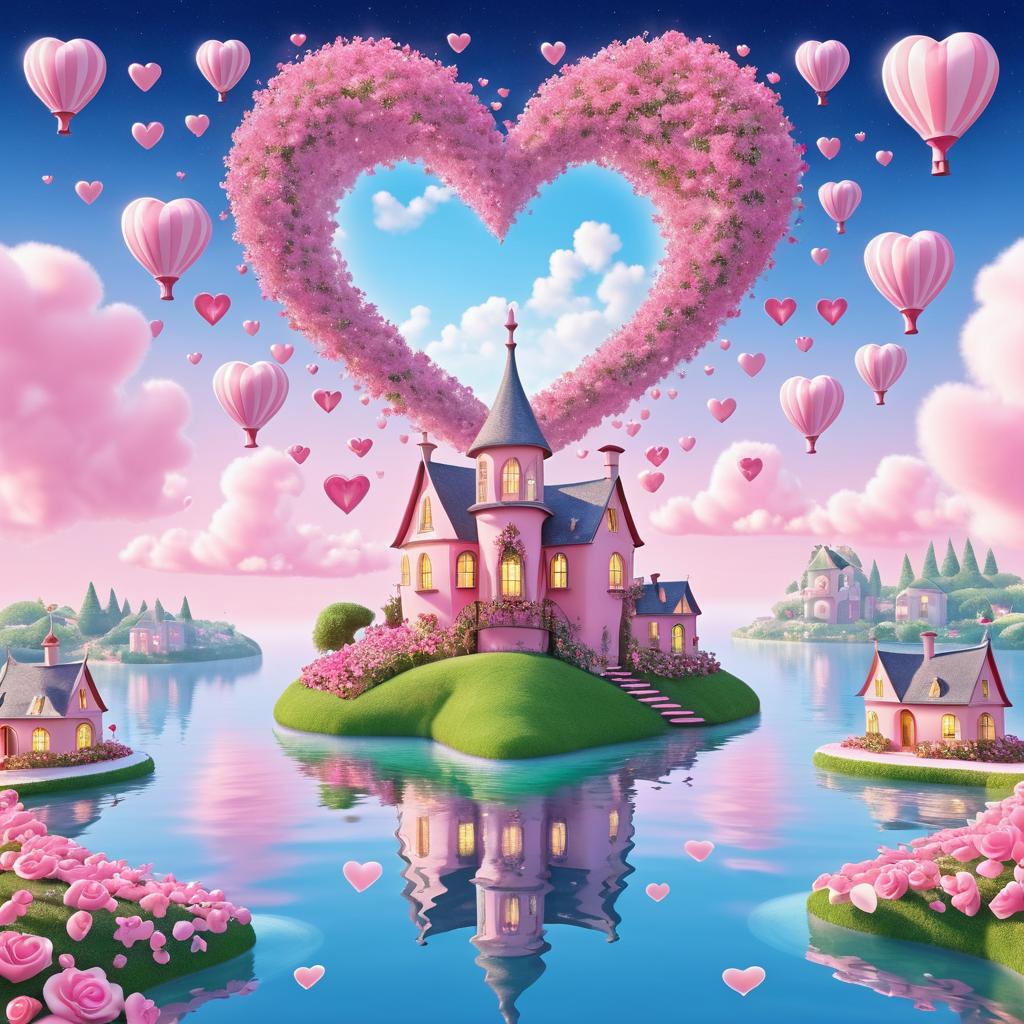 Enchanting Heart-Shaped Island Fantasy