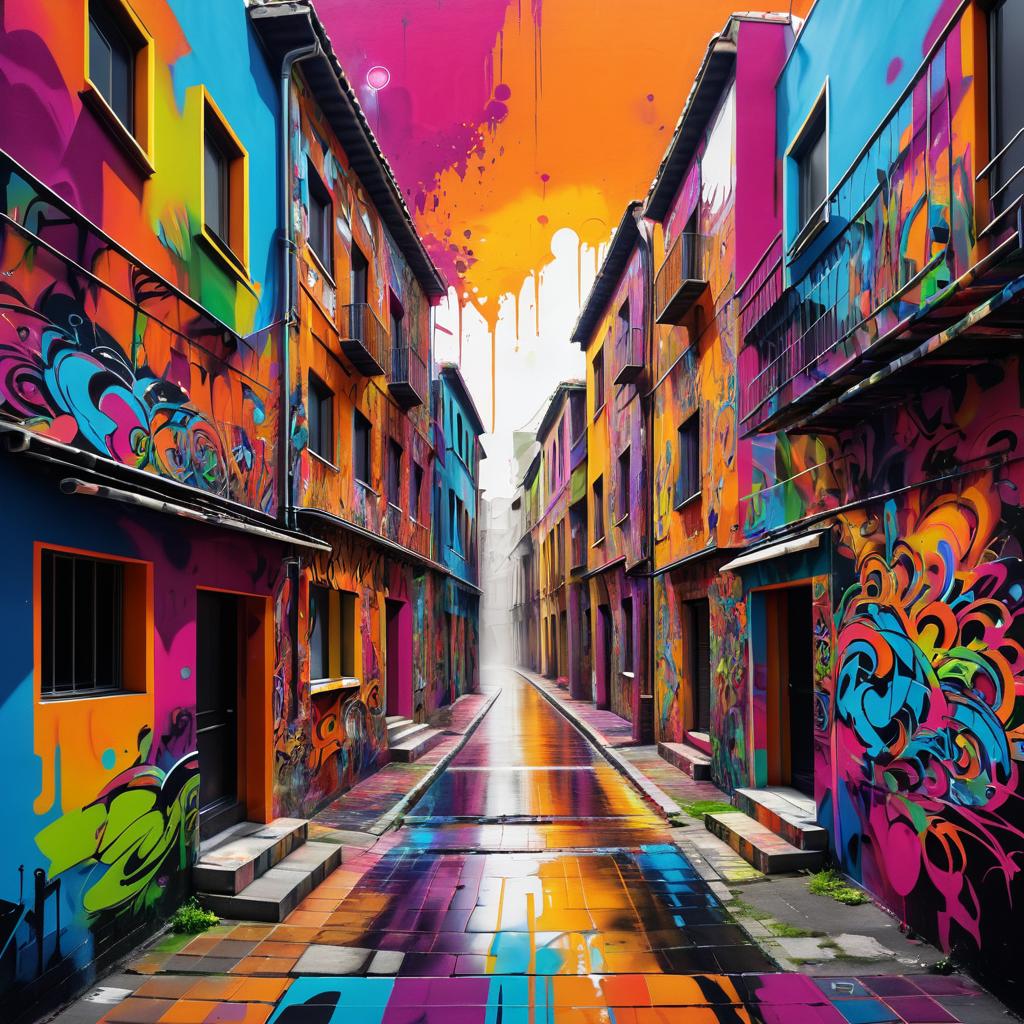 Vibrant Graffiti: Chaos Meets Harmony