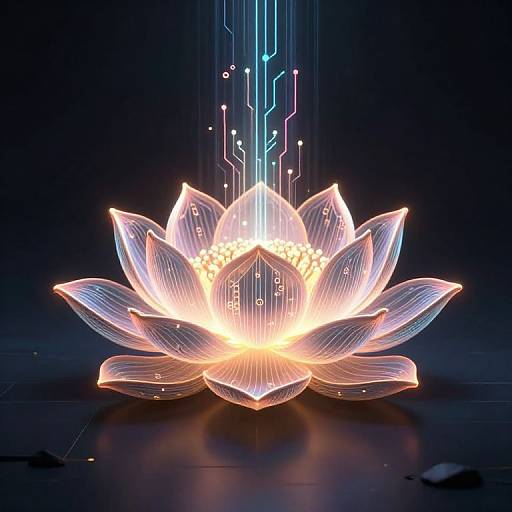 Glowing Lotus of AI Creativity