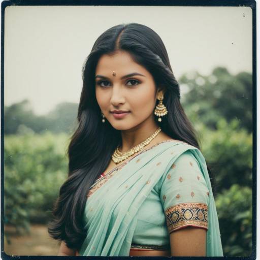 Elegant 1930s Indian Saree Cosplay