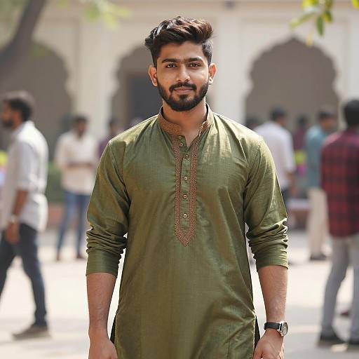Photorealistic Portrait of Young Man in Kurta