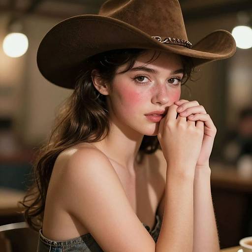 1950s Cowgirl Time-Travel Portrait