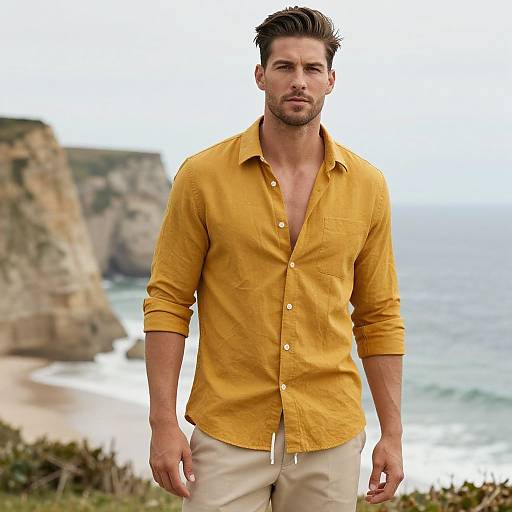 Casual Summer Man by the Beach
